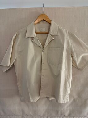 Aime Leon Dore Beige Short-Sleeve Camp Collar Shirt